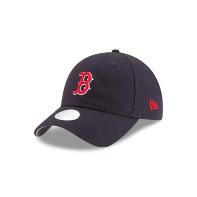 Blue Boston Red Sox Hat - New Era MLB Waxed Canvas 9TWENTY Adjustable Caps USA9106432